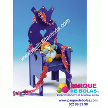 Sillón cumpleaños parque de bolas