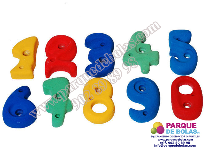 Piedras de escalada para rocodromos NUMEROS