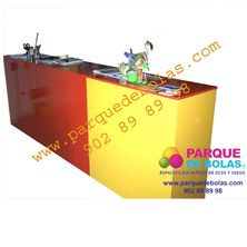 Mostrador para parques infantiles 240x50x105 cm