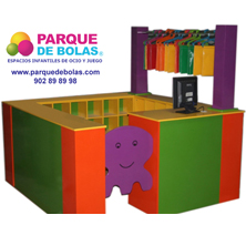 Mostrador para parque de bolas isla