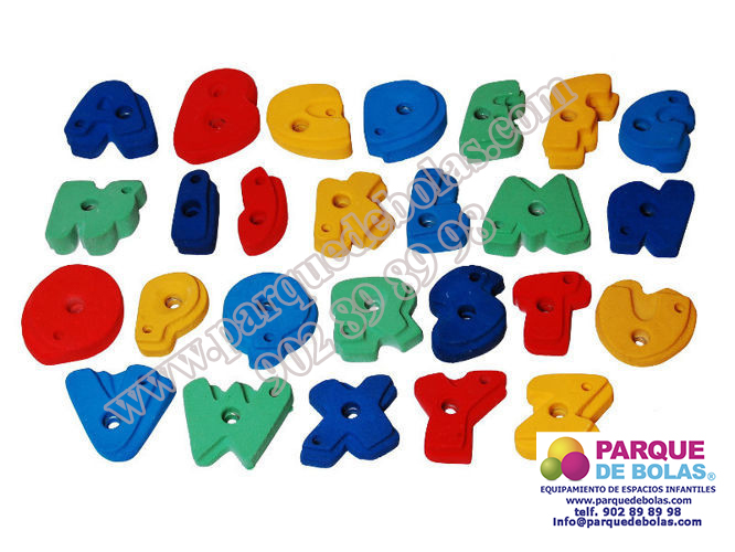 Piedras rocodromos LETRAS (26 unidades)