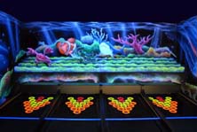 Atraccion carrera de caballos con bola 4 puestos y fluorescente