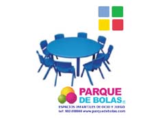 Mesa CIRCULAR parquedebolas (tallas 1, 2, 3)