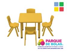 Mesa cuadrada infantil parquedebolas (tallas 1, 2, 3)