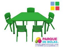 Mesa trapezoidal infantil parquedebolas