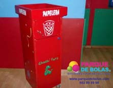 Papelera para zonas de ocio