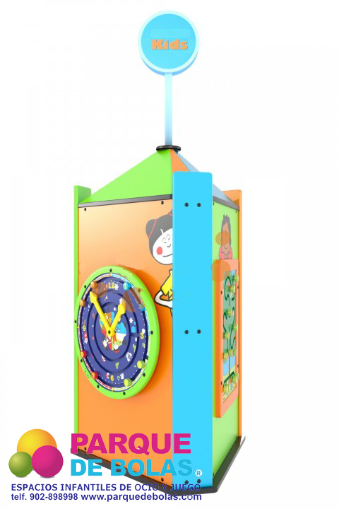 Torre para zona de juegos con 3 paneles